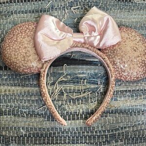 Disney Pink Sequin Minnie Mouse Ears Headband